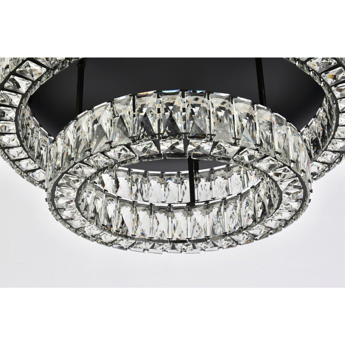 Monroe 2 Light 26 inch Black Flush Mount Ceiling Light
