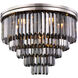 Sydney 17 Light 32 inch Polished nickel Flush Mount Ceiling Light in Silver Shade, Urban Classic