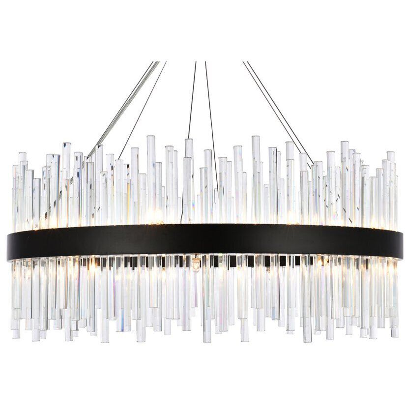 Dallas 18 Light 32 inch Black Chandelier Ceiling Light