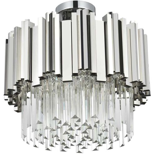 Willow 4 Light 16 inch Chrome Flush Mount Ceiling Light