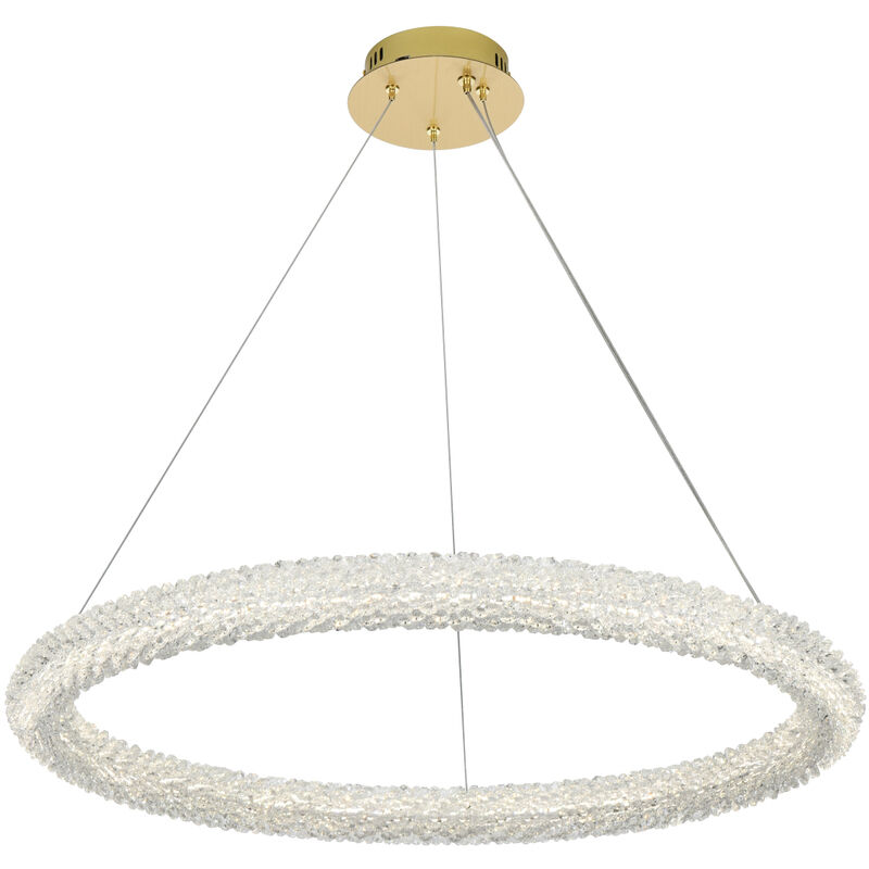 Elegant Lighting 3800D31SG Bowen 1 Light 32 inch Satin Gold