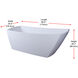 Brock Glossy White Bathtub