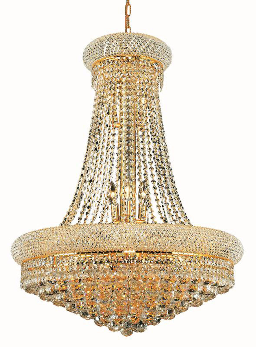 Primo 14 Light 28 inch Gold Dining Chandelier Ceiling Light in Royal Cut