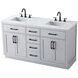 Alden 60 X 35 inch Grey Bathroom Vanity Cabinet