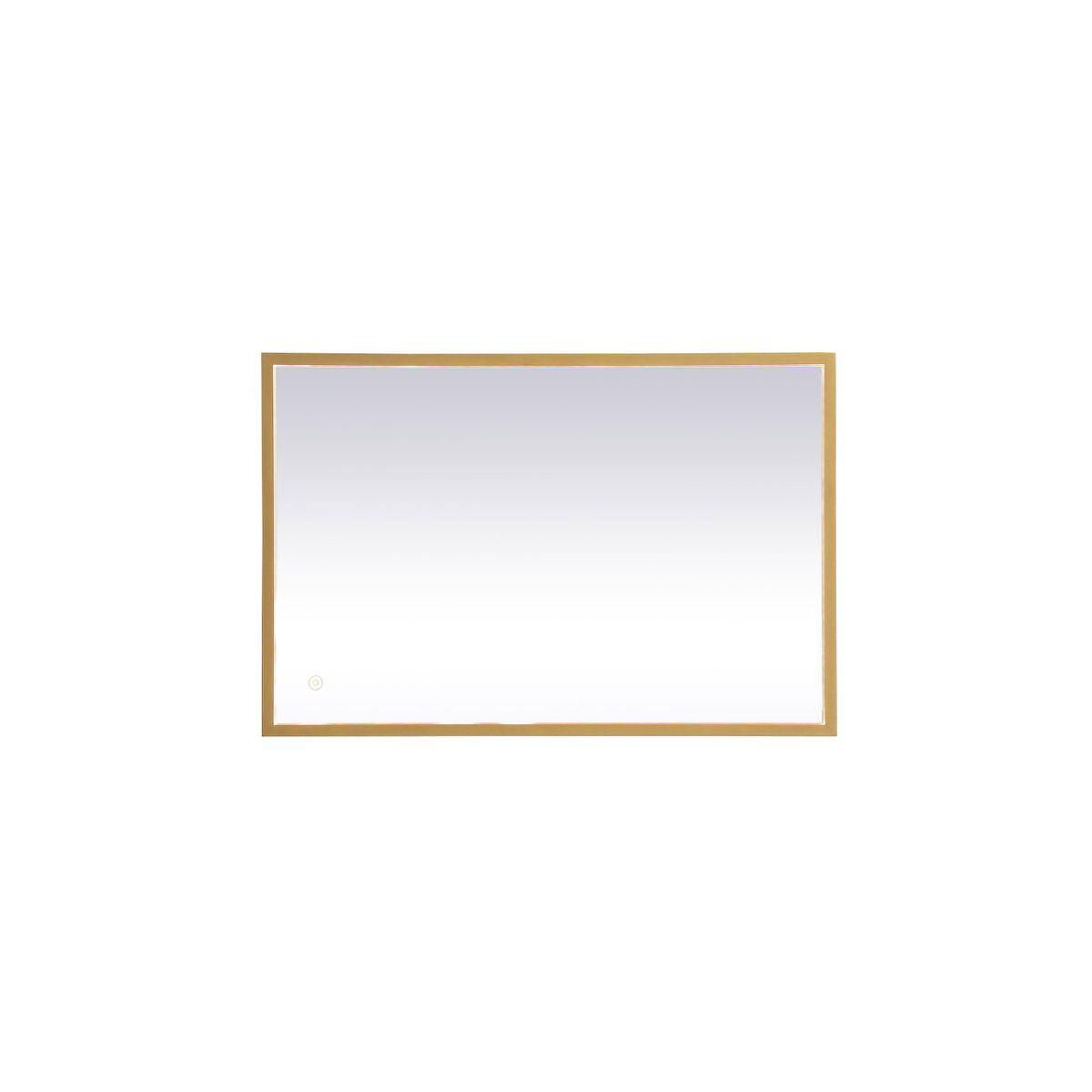 Pier 30 X 18 inch Brass LED Mirror