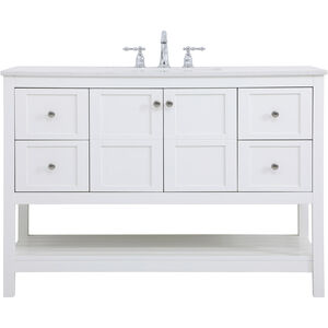 Theo 48 X 22 X 34 inch White Vanity Sink Set