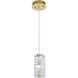 Aston 1 Light 6.5 inch Satin Gold Pendant Ceiling Light