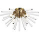 Sienna 4 Light 18 inch Gold Wall Sconce Wall Light, can be Flush Mounted