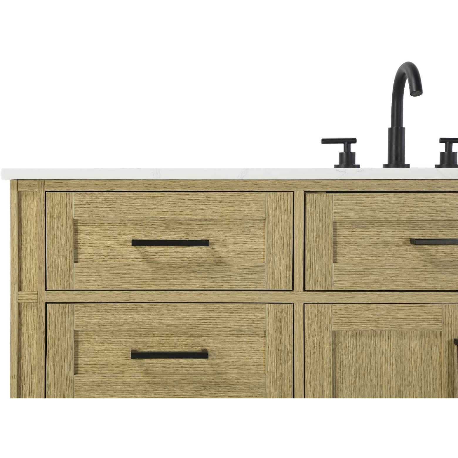 Virginia 60 X 35 inch Honey Brown Bathroom Vanity Cabinet