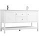 Heath 60 X 21.5 X 35 inch White Vanity Sink Set