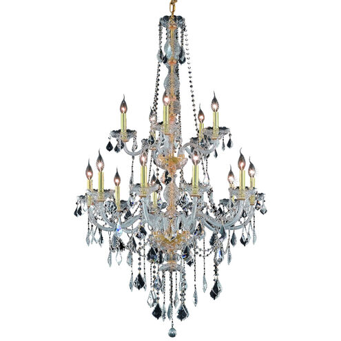 Verona 15 Light 33 inch Gold Foyer Ceiling Light in Clear, Royal Cut