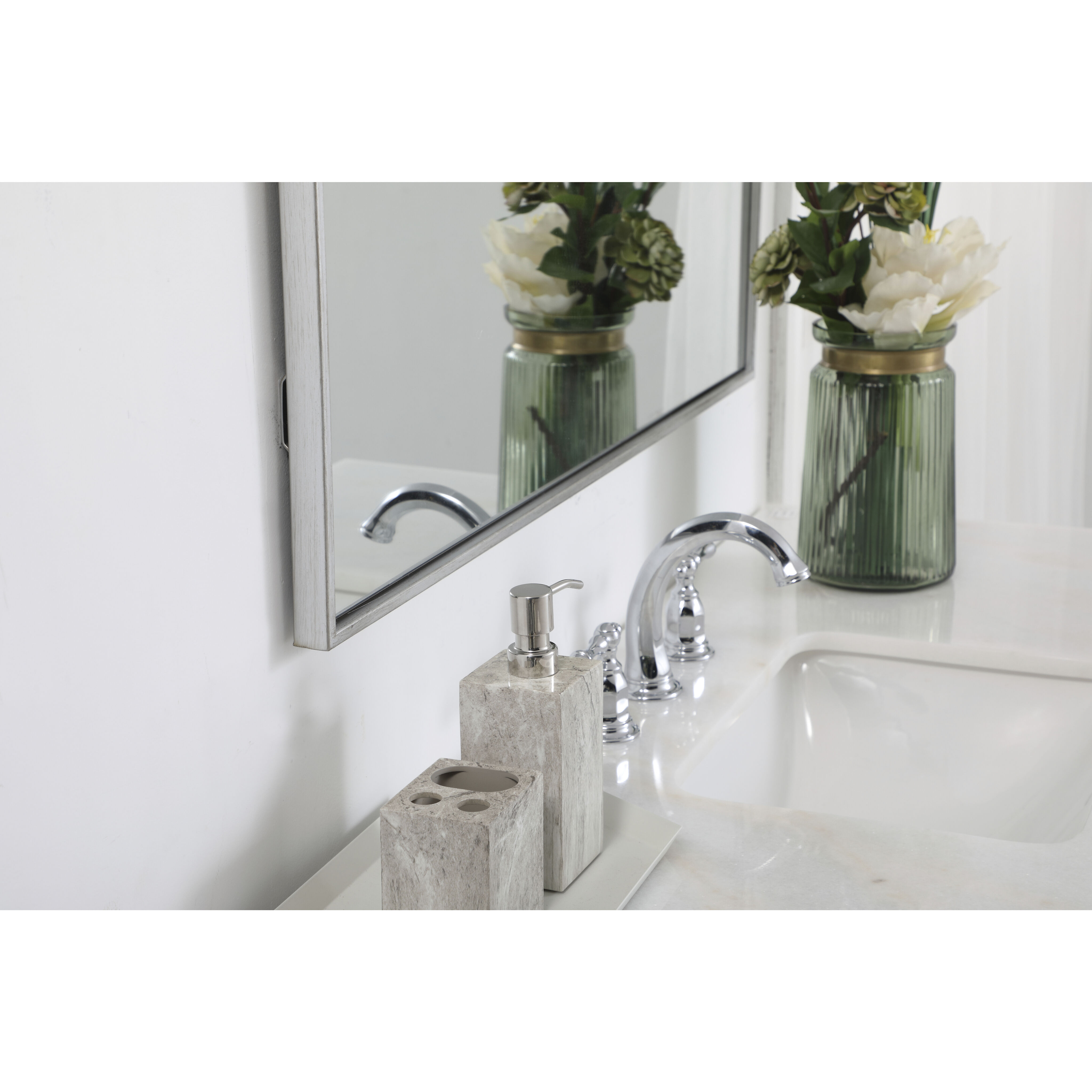 Monet 48 X 36 inch Silver Wall Mirror