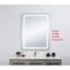 Genesis 40 X 30 inch Glossy White LED Mirror