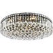 Maxime 9 Light 24 inch Black and Clear Flush Mount Ceiling Light