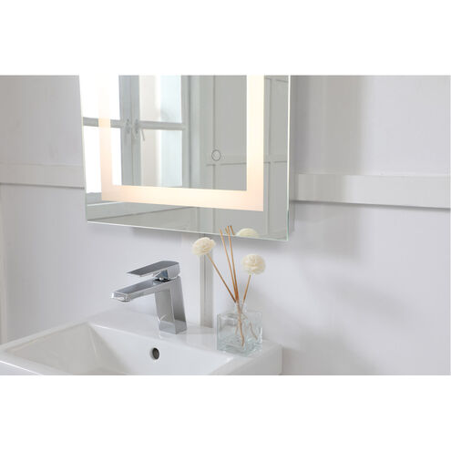 Helios 30 X 20 inch Silver Lighted Wall Mirror