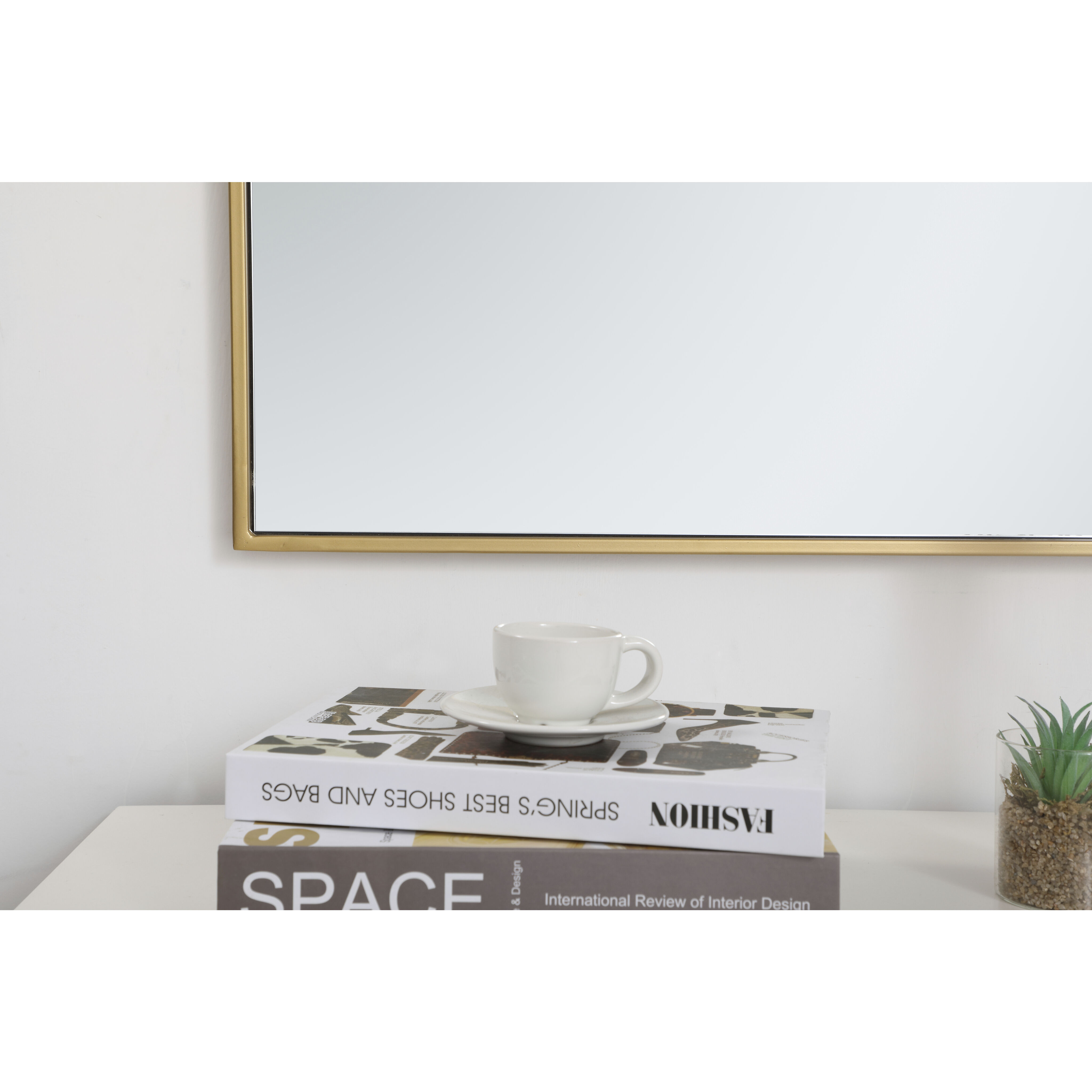 Monet 36 X 30 inch Brass Wall Mirror