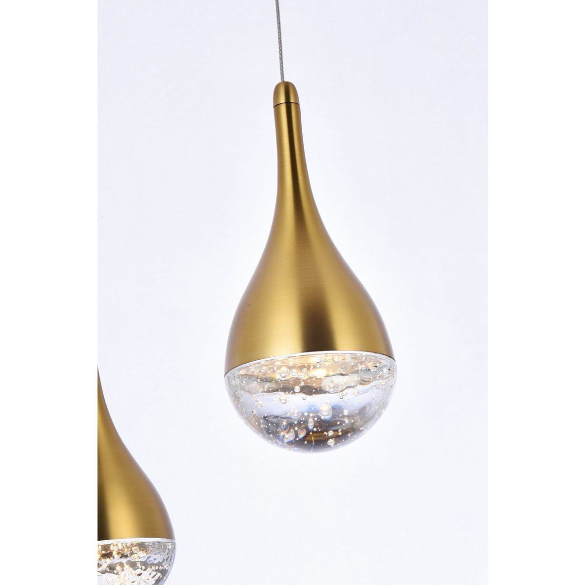 Amherst 5 Light 34 inch Satin Gold Linear Pendant Ceiling Light
