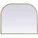 Blaire 36 X 30 inch Brass Mirror