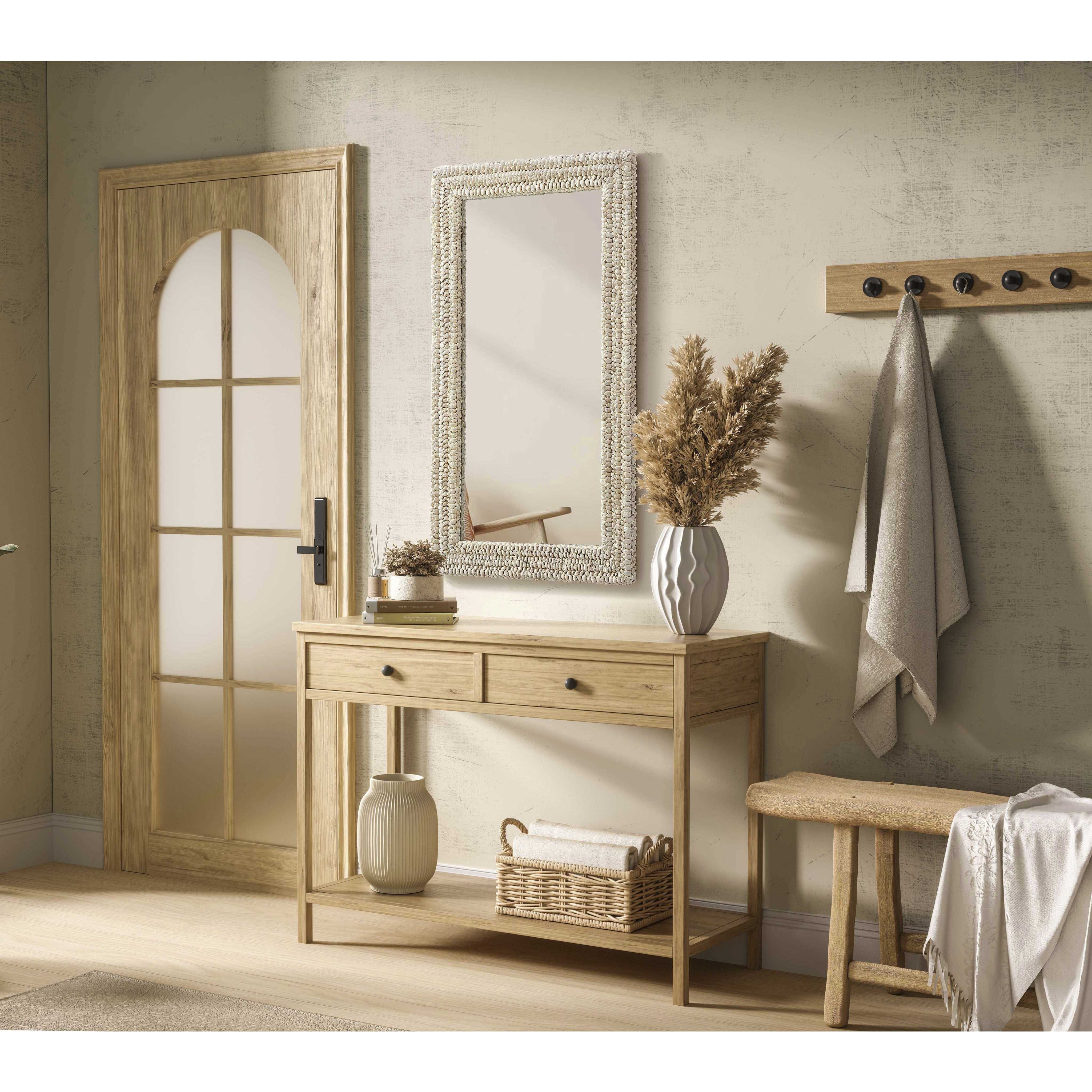 Marlowe 42 X 24 inch Linen White Mirror