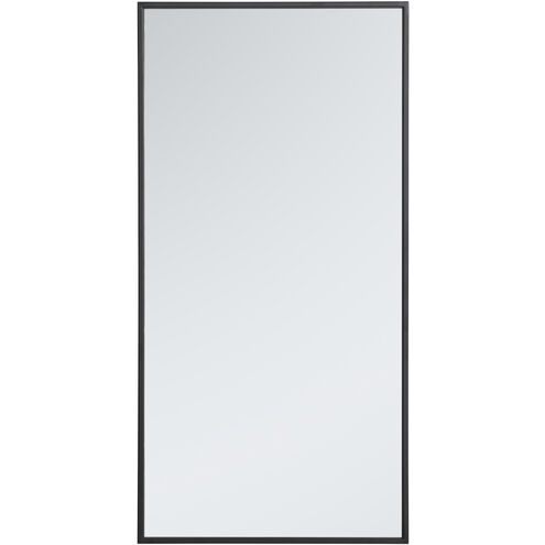 Monet 36 X 18 inch Black Wall Mirror