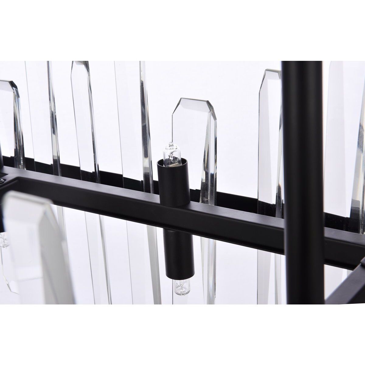 Serena 20 Light 36 inch Black Linear Chandelier Ceiling Light