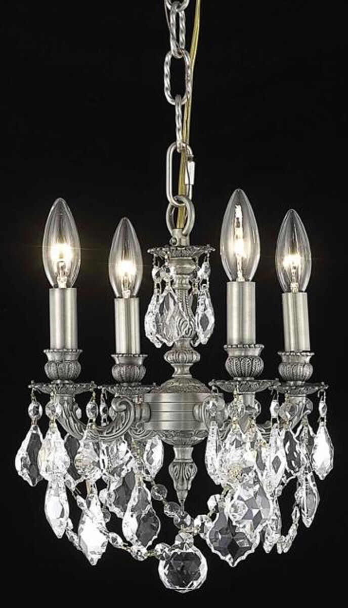 Lillie 4 Light 10 inch Pewter Pendant Ceiling Light in Clear, Royal Cut