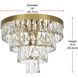 Josephine 6 Light 18 inch Satin Gold Flush Mount Ceiling Light