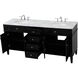 Park Avenue 72 X 21.5 X 35 inch Black Vanity Sink Set