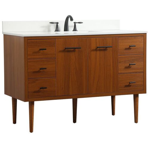 Cyrus 48 X 22 X 34 inch Teak Vanity Sink Set