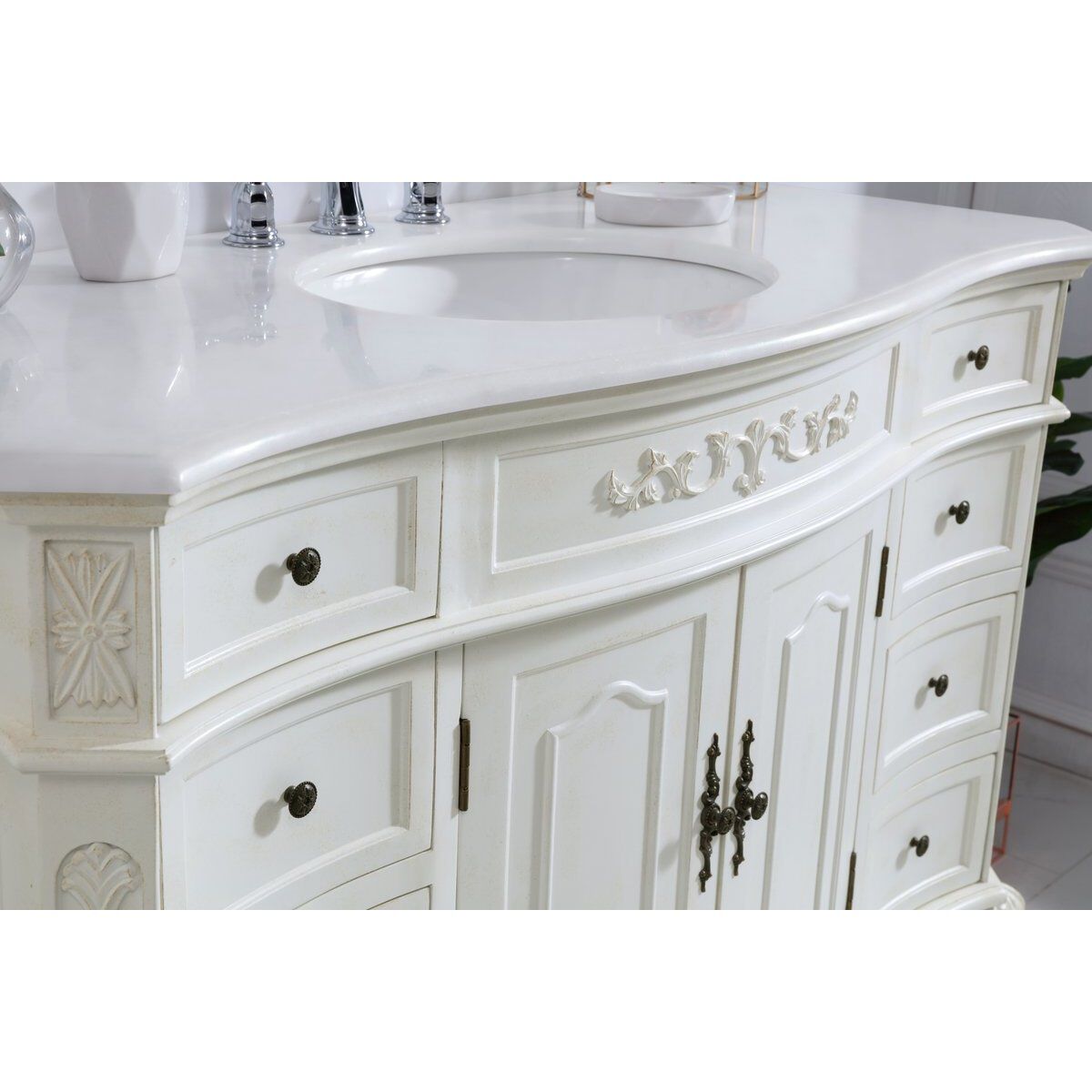Danville 48 X 21 X 36 inch Antique White Vanity Sink Set