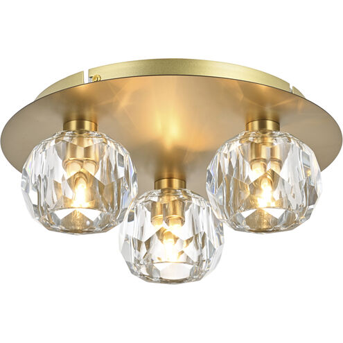 Graham 3 Light 12 inch Gold Flush Mount Ceiling Light