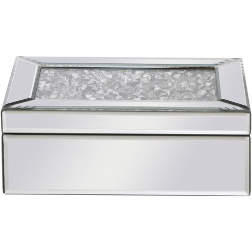 Modern 10 X 7 inch Clear Mirror Jewelry Box