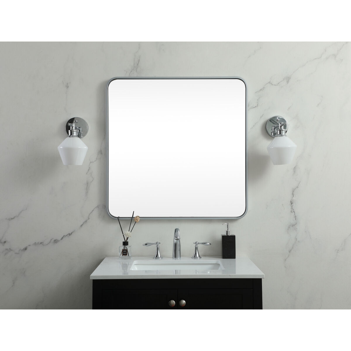 Evermore 30 X 30 inch Silver Vanity Mirror