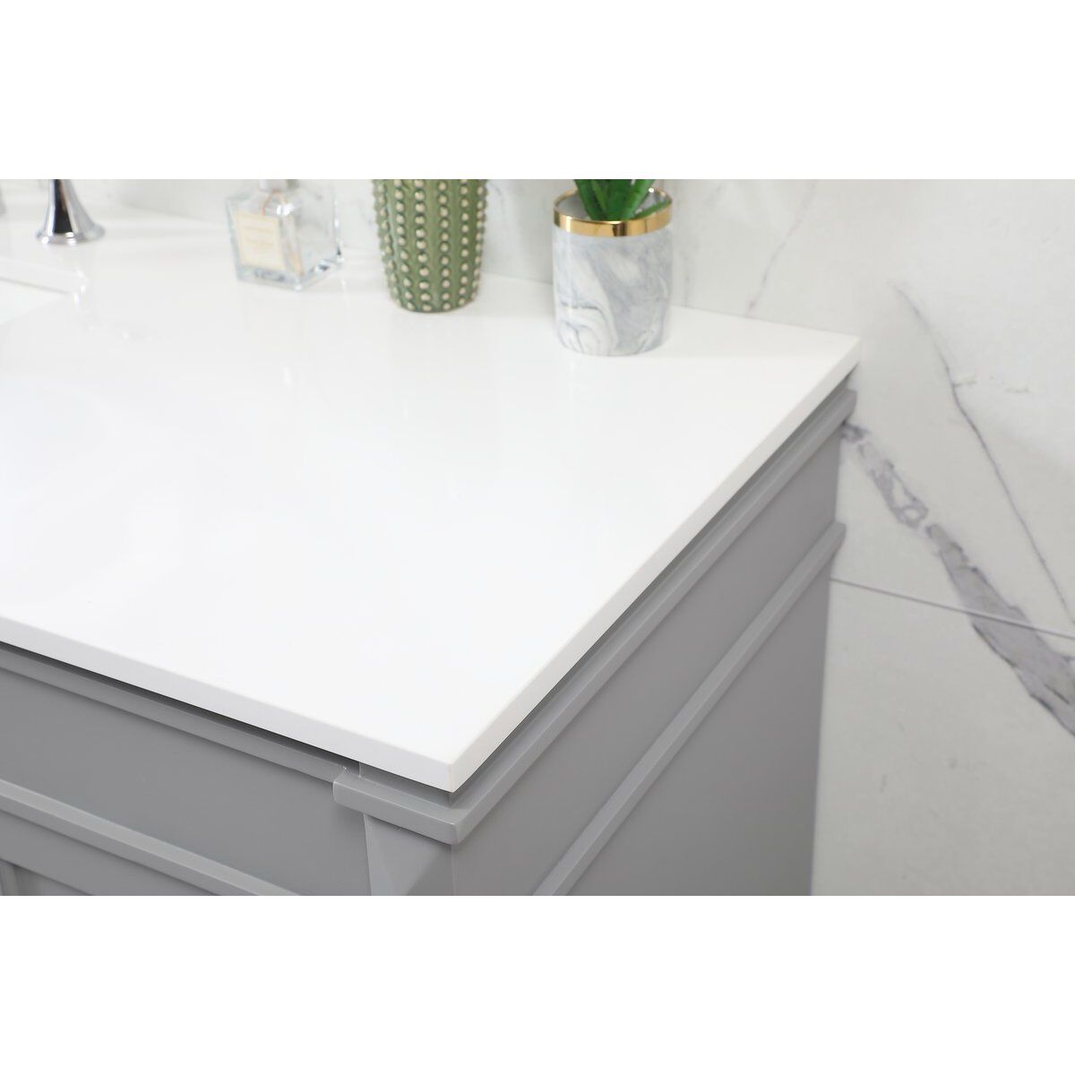 Bennett 60 X 21 X 35 inch Grey Vanity Sink Set