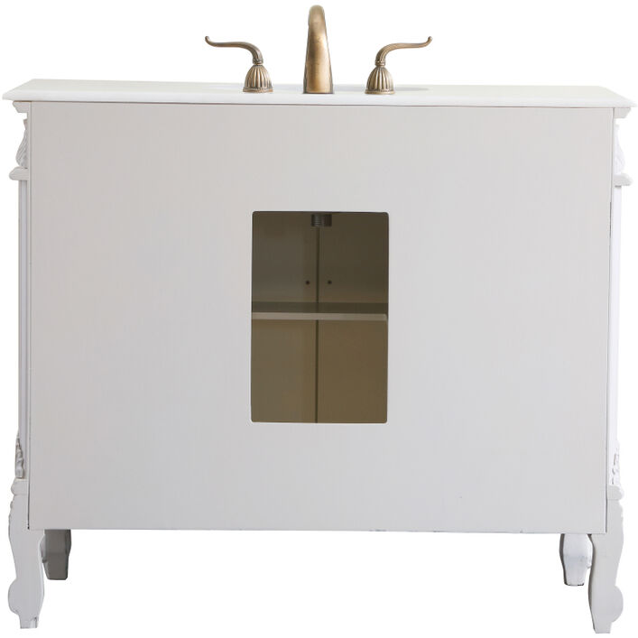 Oakland 42 X 22 X 36 inch Antique White Vanity Sink Set