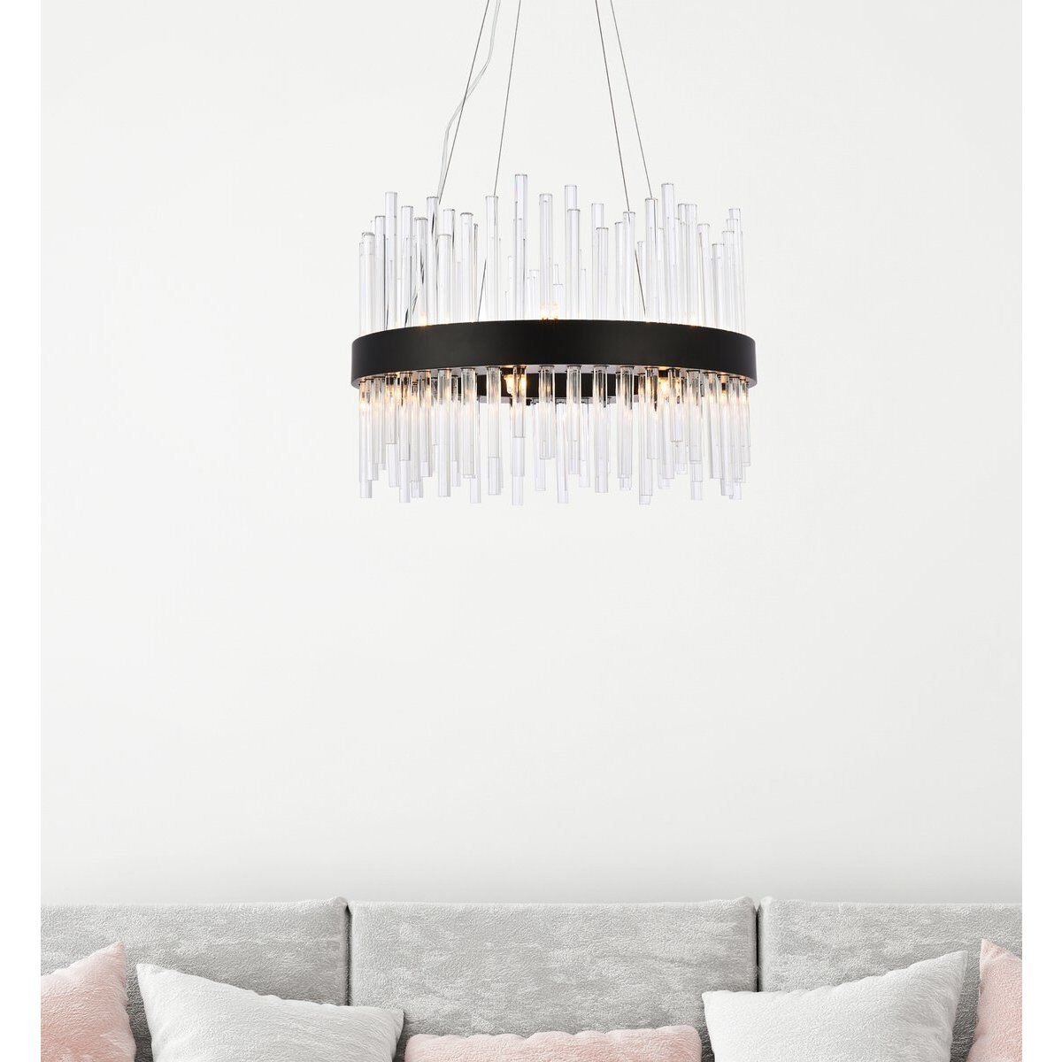 Dallas 14 Light 20 inch Black Pendant Ceiling Light