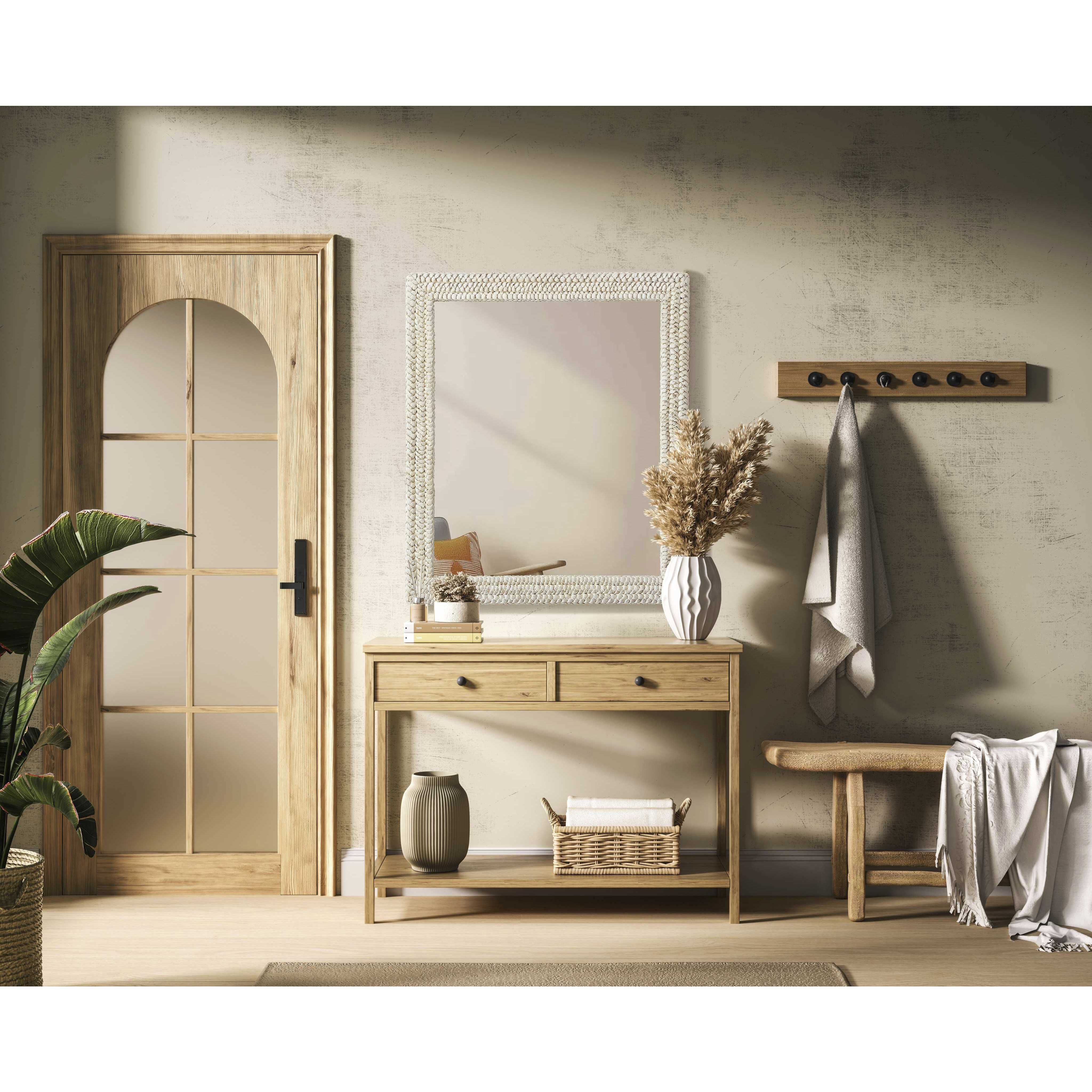Marlowe 42 X 36 inch Linen White Mirror