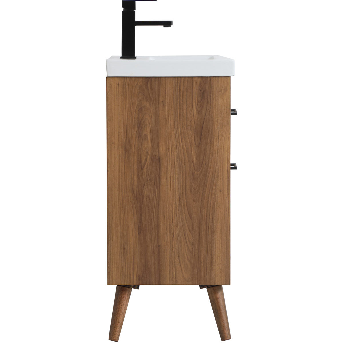 Boise 18.11 X 18.11 X 33.46 inch Walnut Brown and Black Vanity Sink Set