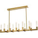 Noemi 12 Light 12 inch Satin Gold Pendant Ceiling Light