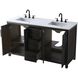 Alina 60 X 34 inch Chocolate Oak Bathroom Vanity Cabinet