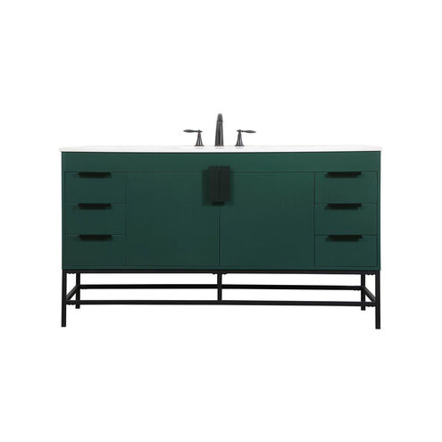 Eugene 60 X 22 X 34 inch Green Vanity Sink Set