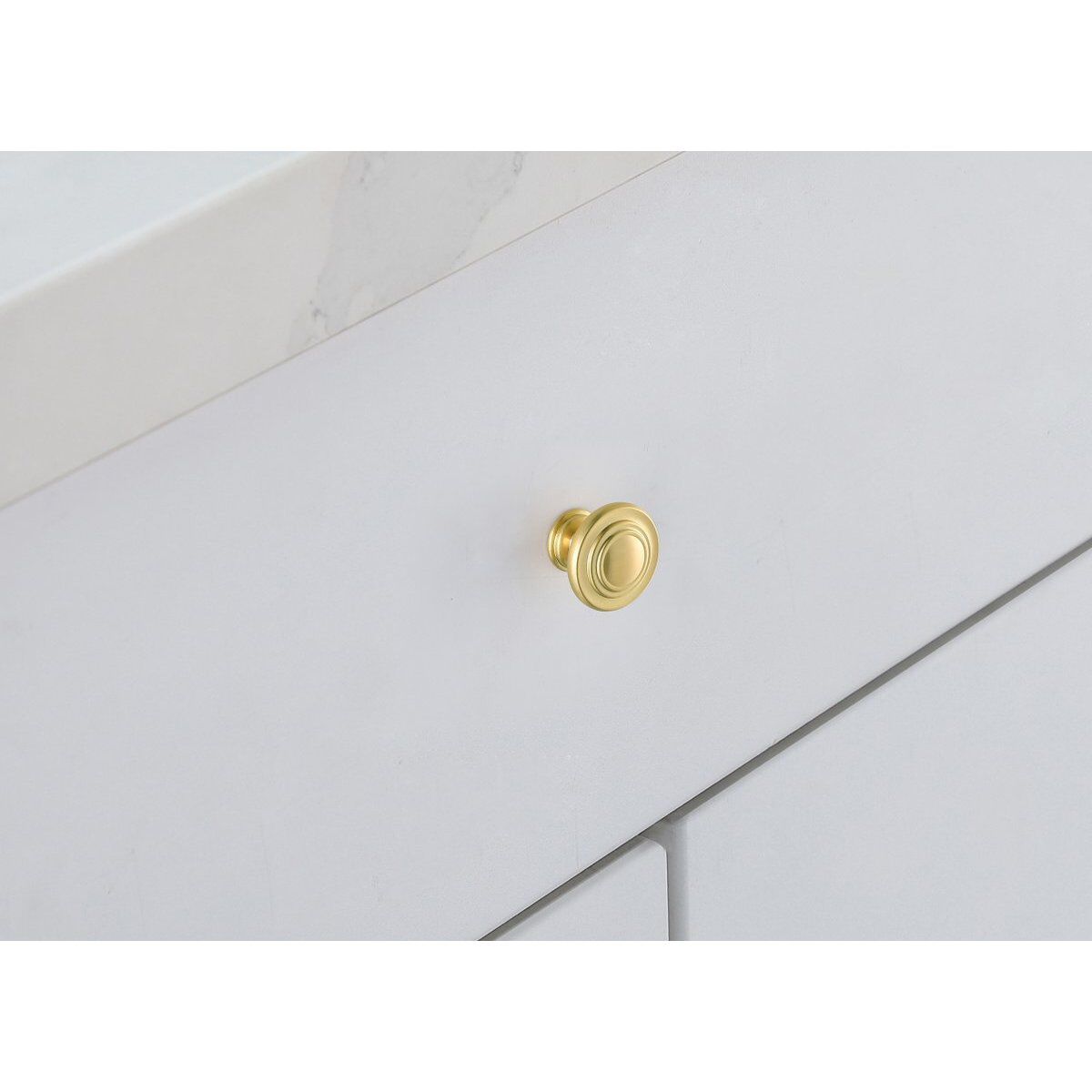 Minu Brushed Gold Hardware Cabinet Knob, Set of 10