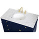 Williams 40 X 35 inch Blue and Brush Gold Vanity Sink Set