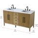 Blakely 60 X 34 inch Linen Oak Bathroom Vanity Cabinet
