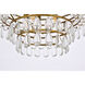 Mila 5 Light 18 inch Brass Flush Mount Ceiling Light