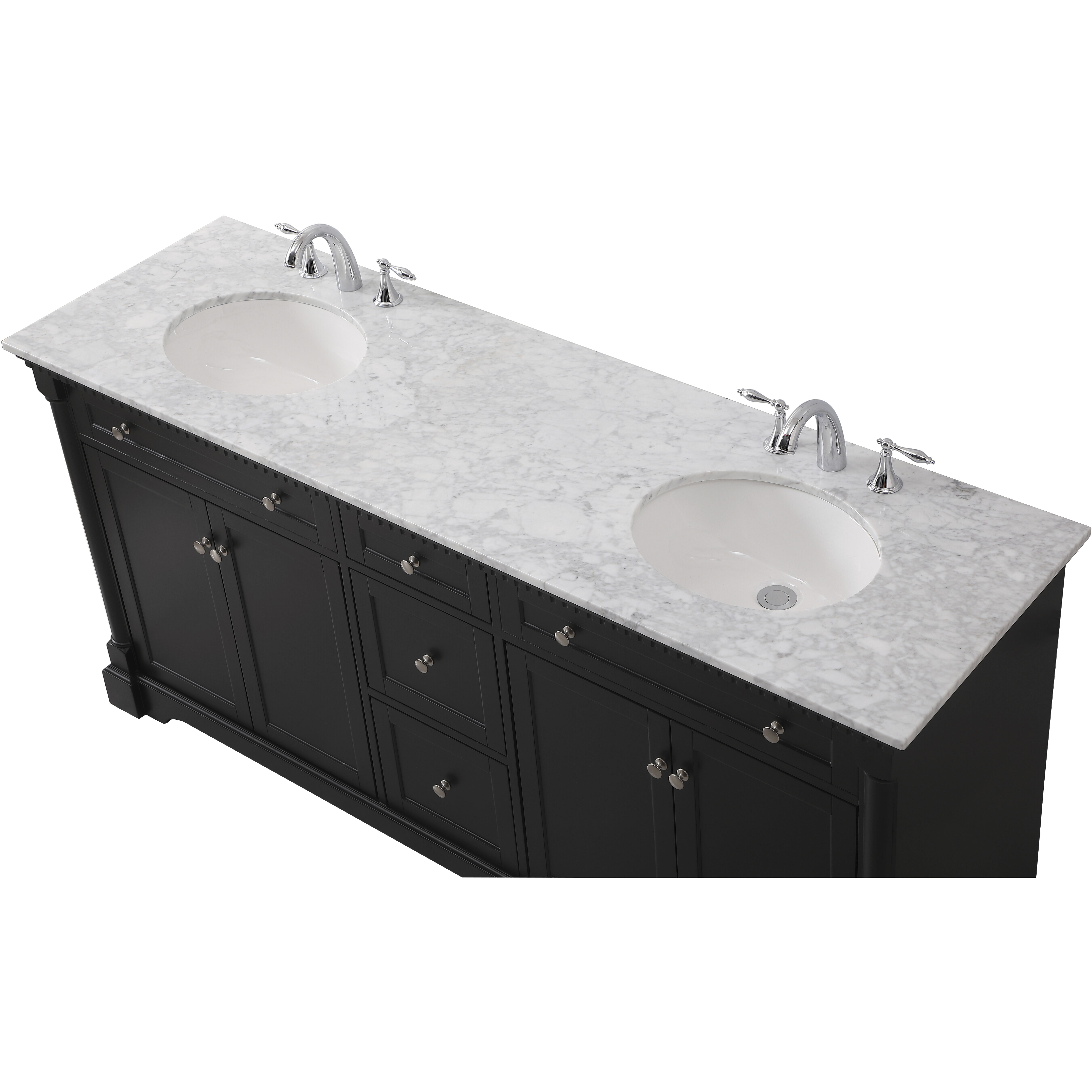 Clarence 72 X 22 X 35 inch Black Vanity Sink Set