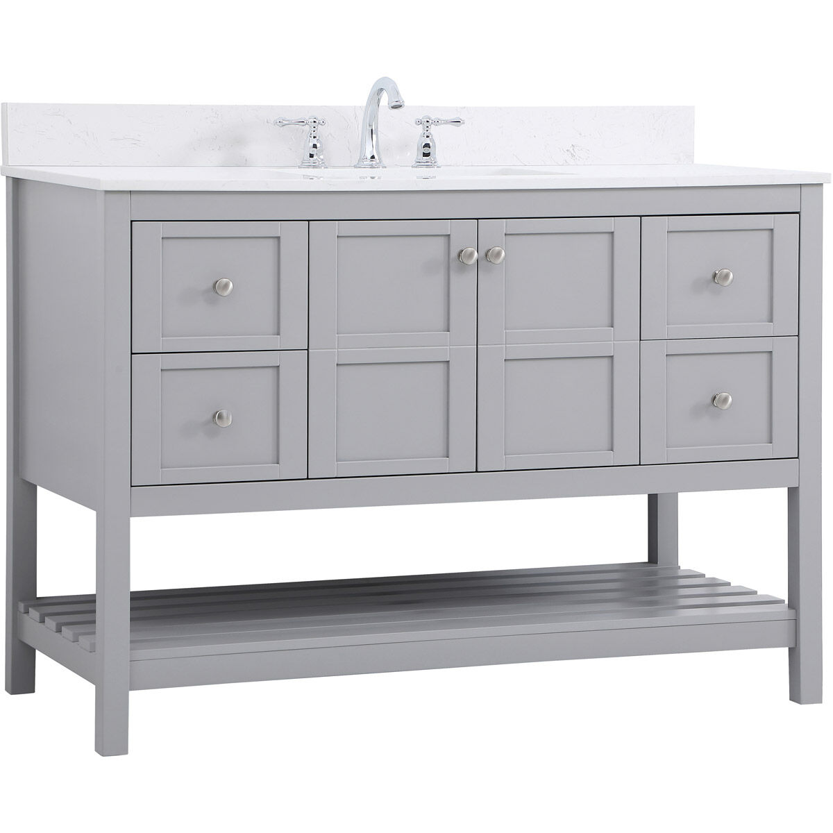 Theo 48 X 22 X 34 inch Gray Vanity Sink Set