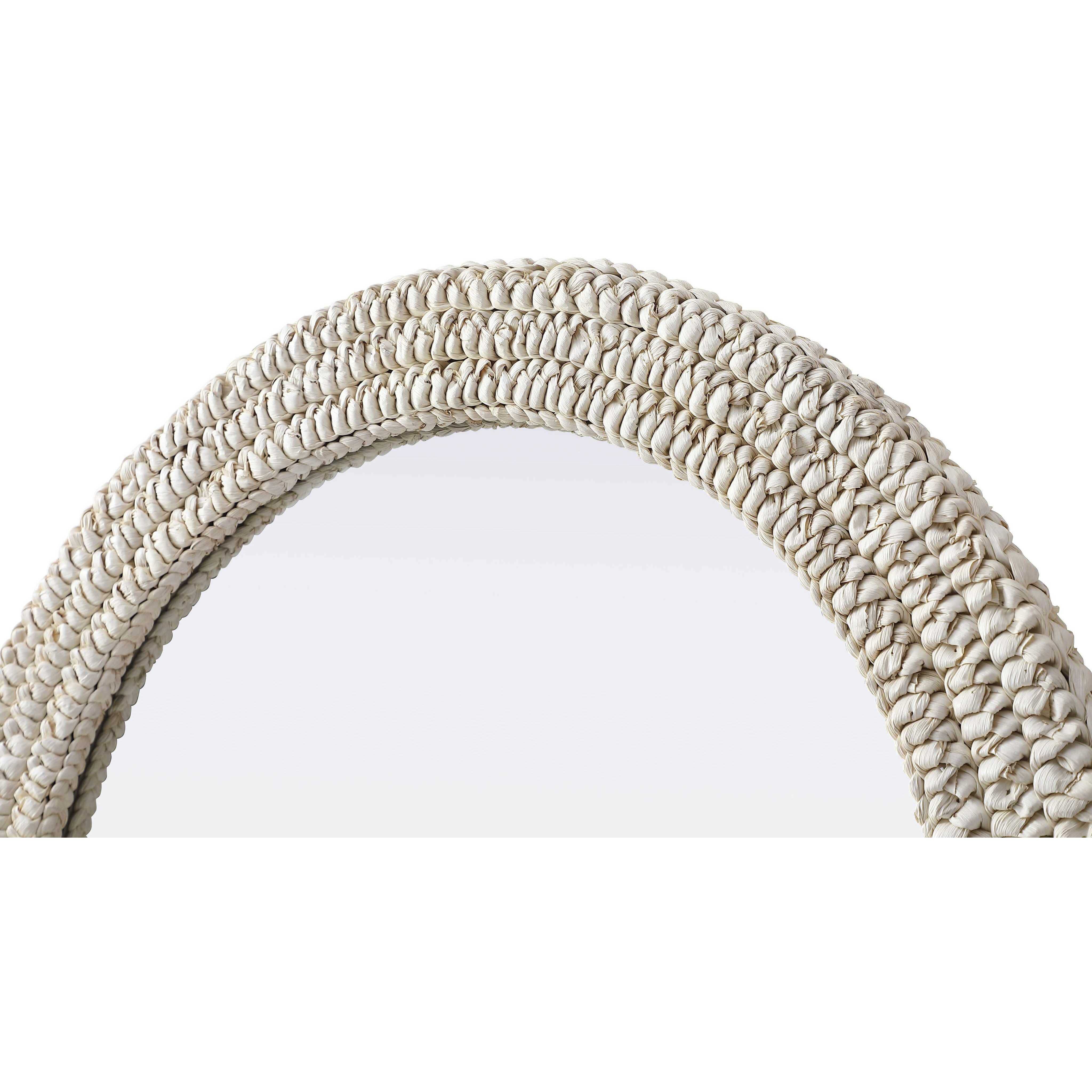 Marlowe 36 X 30 inch Linen White Mirror