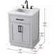 Alden 24 X 35 inch Grey Bathroom Vanity Cabinet