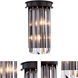 Sydney 2 Light 8 inch Matte Black Wall Sconce Wall Light in Clear, Urban Classic
